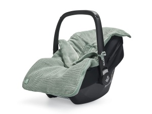 Sac de dormit pentru bebelusi Jollein Basic Knit, verde, cu fleece, pentru scaune auto si carucioare