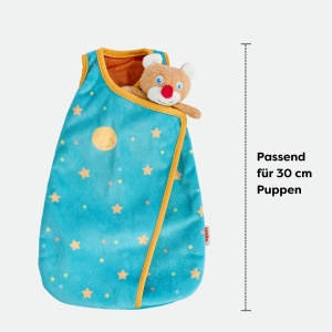 Sac de dormit pentru papusi HABA 30 cm cu mini-teddy, lavabil la 30C - Img 5