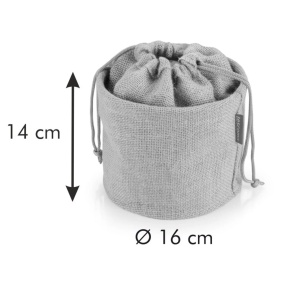 Sac pentru legume Tescoma 4FOOD 2,5 l, din jute, cu snur - Img 4
