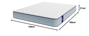 Saltea Cecotec Flow ViscoCare 1900, 105x190 cm, 21 cm inaltime, fermitate ridicata - Img 3