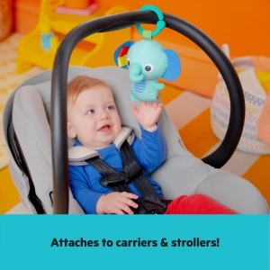 Saltea de activitate pentru bebelusi Bright Starts Wild Wiggles, 5 jucarii incluse, Verde - Img 5