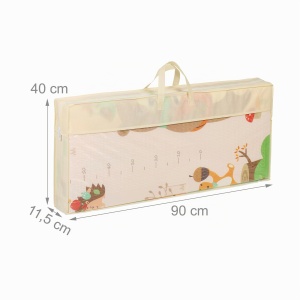 Saltea de joaca pliabila Relaxdays, 200 x 180 cm, cu motive colorate - Img 5