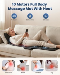 Saltea de Masaj COMFIER cu 10 Motoare de Vibratie, 5 Moduri si Functie de Incalzire - Img 2