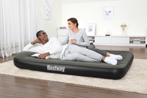 Saltea gonflabila Bestway TriTech 210 x 152 x 30 cm cu pompa integrata - Img 2