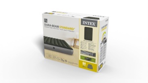 Saltea gonflabila Intex Dura-Beam 135x191 cm, capacitate 272 kg, pentru camping si oaspeti - Img 2