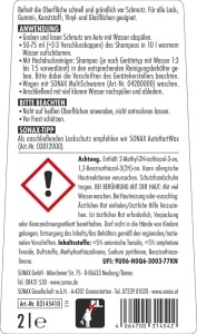 Sampon auto concentrat SONAX 2 litri, pH neutru, fara fosfati - Img 2