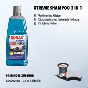 Sampon Auto SONAX XTREME 2 in 1, 1 Litru, Concentrat pentru Curatare si Uscare - Img 3