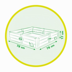 SandBox Smoby 2-in-1 Square Garden - 76x76 cm, Plastic reciclat, Cu fund - Img 5
