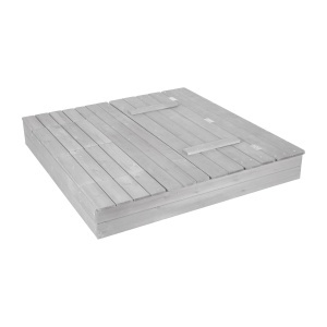 Sandkasten Roba Outdoor cu Acoperire, 2 Wanne de Joaca, Lemn Rezistent la Vreme - Img 1