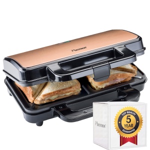 Sandwich Maker Bestron ASM90XLCO, 900W, 2 Sandwichuri, NegruCupru