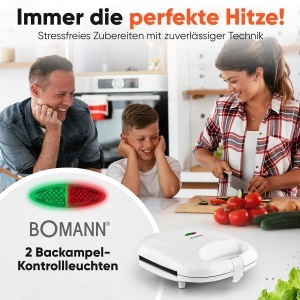 Sandwich Maker Bomann ST 6073 CB Alb Placi Triunghiulare 820W - Img 5