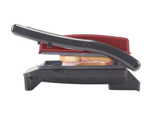 Sandwich maker pentru prajitor de paine BEPER P101TOS002 850W placa antiaderenta maner termoizolant rosu - Img 5