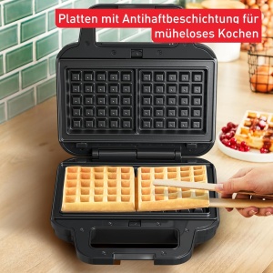 Sandwich-Waffel-Panini Maker Tefal SW383D10, 700W, Antiaderent, Negru - Img 4