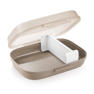 Sandwichbox Tescoma 4FOOD cu Trennwand, plastic reciclat, 15,2 x 20,1 cm