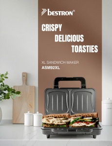 Sandwichmaker Bestron ASM92XLCO Negru-Cupru 900W Antiaderent - Img 2
