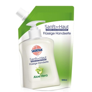 Sapun lichid Sagrotan cu Aloe Vera, 500 ml, antibacterian, refill