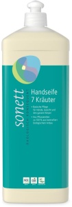 Sapun lichid Sonett 7 ierburi, 1 litru, 100 natural