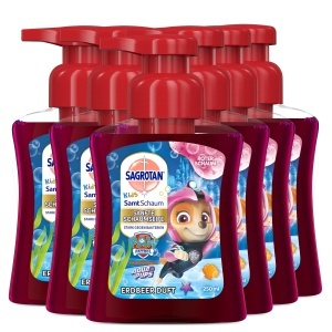 Sapun spuma pentru copii Sagrotan Paw Patrol, 6 x 250 ml, cu aroma de capsuni