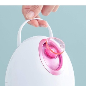 Sauna electrica pentru fata InnovaGoods, 90ml, alb-roz, design ergonomic - Img 7