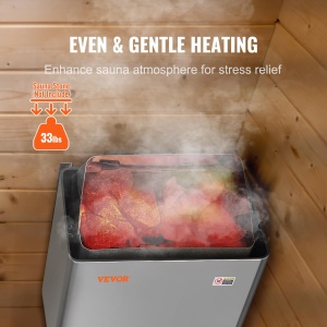 Sauna electrica VEVOR SCA-80BS, 8 kW, 400 V, pentru spatii de 8-12 m - Img 5
