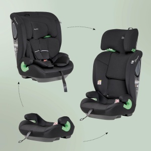 Scaun auto babyGO Lumo I-Size pentru copii 76-150 cm, Negru - Img 4