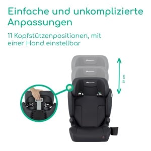 Scaun auto Bebeconfort Ride 2-in-1 i-Safe, 3-12 ani, 100-150 cm, negru - Img 4