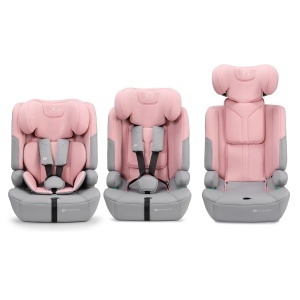 Scaun auto copii Kinderkraft SAFETY FIX 3 PRO 9-36 kg Isofix reglare tetiera si spatar Roz - Img 7