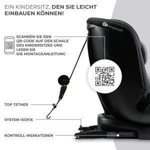 Scaun auto copii Kinderkraft XPEDITION2 i-Size 0-36 kg rotire 360deg Isofix negru - Img 6