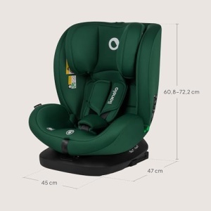 Scaun auto copii Lionelo Bastiaan i-Size 0-36 kg rotativ 360deg Isofix Top Tether Verde - Img 10