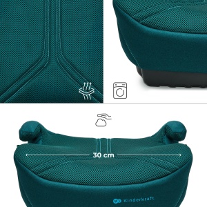 Scaun auto Kinderkraft I-BOOST 2 PRO, pentru copii 125-150 cm, usor, cu Isofix, verde - Img 3