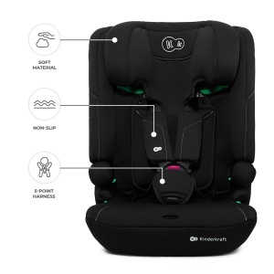 Scaun auto Kinderkraft I-COMFY, 76-150 cm, Reglabil, Negru - Img 8