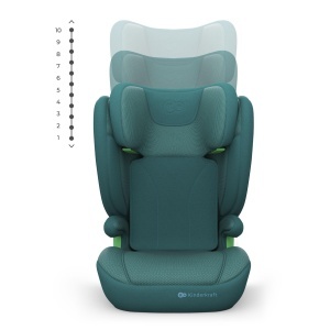 Scaun Auto Kinderkraft JUNIOR FIX2 PRO, 15-36kg, I-SIZE, Verde, cu Isofix - Img 9