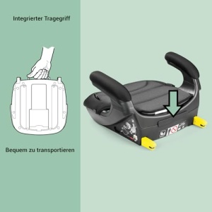 Scaun auto Peg Perego Viaggio Shuttle, Scaun auto inaltator cu ISOFIX pentru copii de la 125 la 150 cm (6-12 ani), 22-36 kg, Negru Cristal - Img 8