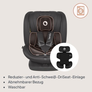 Scaun auto pentru copii Lionelo Bastiaan i-Size 0-36 kg Isofix rotativ 360deg negru - Img 10