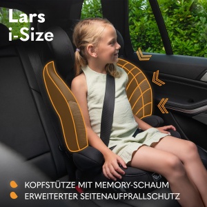 Scaun Auto pentru Copii LIONELO LARS i-Size 100-150 cm, Cu Protectie Laterala si Ajustare Cap - Img 6
