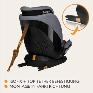 Scaun auto pentru copii LIONELO LAVENDER I-SIZE de la 76 la 150 cm conform standardului R129 i-Size montare ISOFIX in directia de mers si centura TT t - Img 3