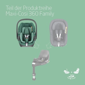 Scaun auto pentru copii Maxi-Cosi Pebble 360, 0-15 luni, dublu sistem de rotire, verde esential - Img 9