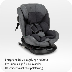 Scaun auto pentru copii MoMi EMI, 0-12 ani, 360 rotativ, ISOFIX, 3-36 kg - Img 4