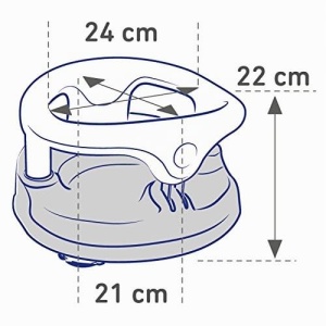 Scaun de baie pentru bebelusi Rotho Babydesign, rucsfeste, 7-16 luni, PerlsilberAlb - Img 8