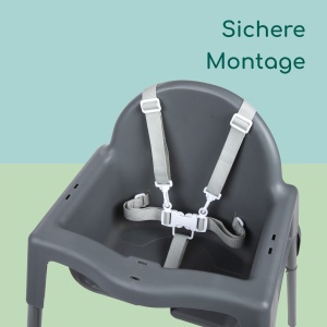 Scaun de masa 2-in-1 Bebeconfort Meely, reglabil, 6 luni3 ani, Dark Grey - Img 6