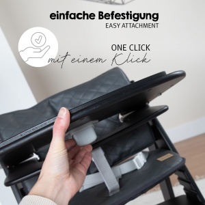 Scaun de masa din lemn Babyhochstuhl Sit Up Flex, negru, cu suport pentru bebelusi, 6 luni - 70 kg - Img 3