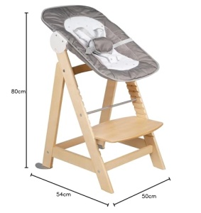 Scaun de masa pentru copii Roba Born Up cu suport pentru nou-nascuti, design natural - Img 11