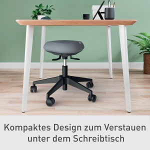 Scaun ergonomic Leitz Ergo Active 65770095 negru reglabil pe inaltime cu roti - Img 9