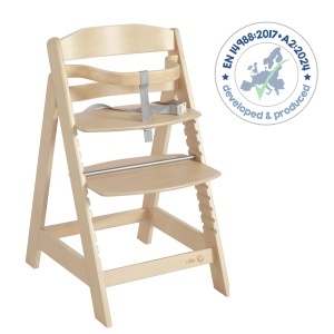 Scaun inalt pentru copii roba Sit Up III din lemn natur reglabil pana la 50 kg - Img 9