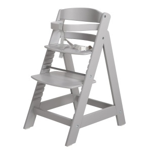 Scaun inalt pentru copii roba Sit Up III reglabil din lemn taupe pana la 50 kg