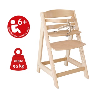 Scaun inalt pentru copii roba Sit Up III reglabil lemn natur cu pernuta Little Stars - Img 4