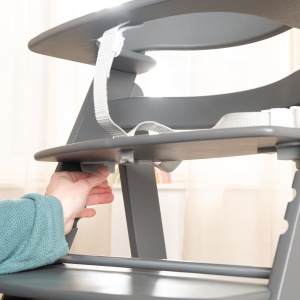 Scaun inalt roba 'Sit Up Click 'N' Flex' - Scaun inalt din lemn care creste odata cu copilul - Inchidere inovatoare cu clic - Antracit - Img 5