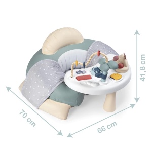 Scaun pentru bebelusi Smoby Little Smoby cu masa de activitati, pe baza de aer, 66 x 70 x 46 cm - Img 6