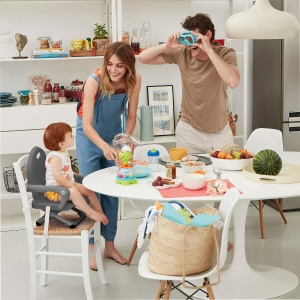 Scaun pentru copii Chicco Pocket Snack, 6-36 luni, 15 kg, gri inchis, portabil si ajustabil - Img 6