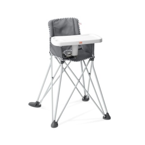 Scaun portabil pentru copii Bright Starts Pop N Dine, Unisex, gri, 6 luni